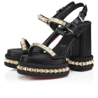 Superaclou – Sandali con tacco da 130 mm – Pelle nappa – Nero – Donna Superaclou – Sandali con tacco da 130 mm – Pelle nappa – Nero – Donna