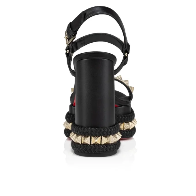 Superaclou – Sandali con tacco da 130 mm – Pelle nappa – Nero – Donna