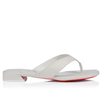 Sweet Janetonga – Infradito – Pelle di agnello nappa – Bianco – Donna