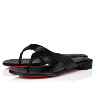 Sweet Janetonga – Infradito – Pelle di agnello nappa – Nero – Donna