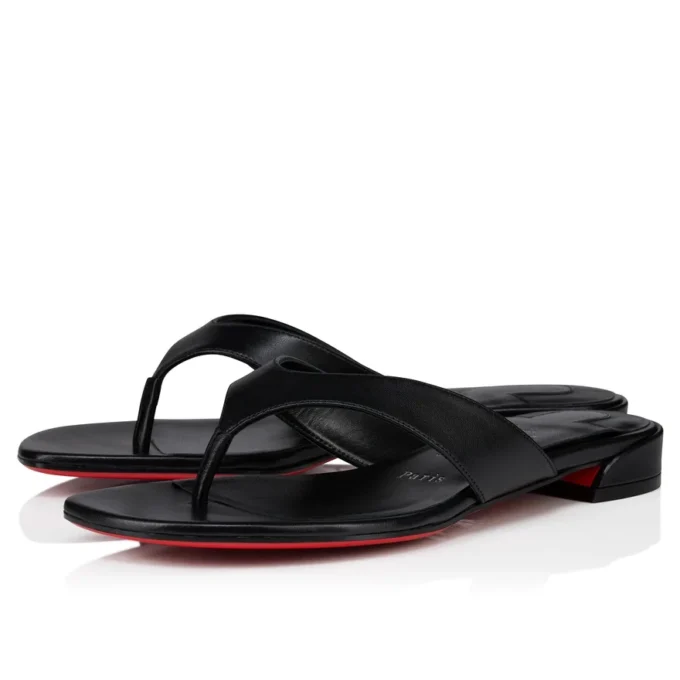 Sweet Janetonga – Infradito – Pelle di agnello nappa – Nero – Donna