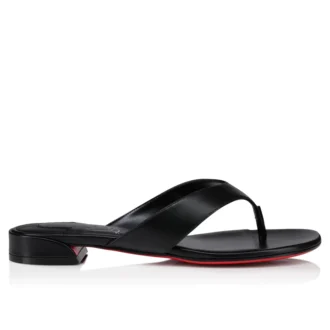 Sweet Janetonga – Infradito – Pelle di agnello nappa – Nero – Donna