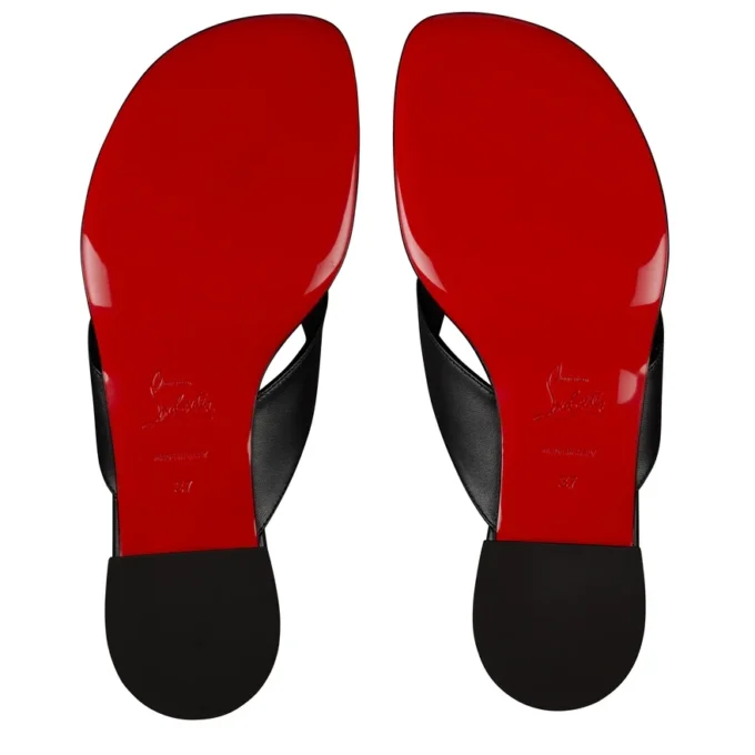 Sweet Janetonga – Infradito – Pelle di agnello nappa – Nero – Donna