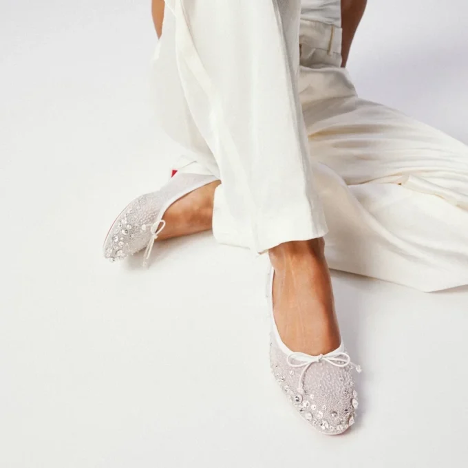 Sweetie Jane Sparkling – Ballerine – Rete e strass – Bianco – Donna