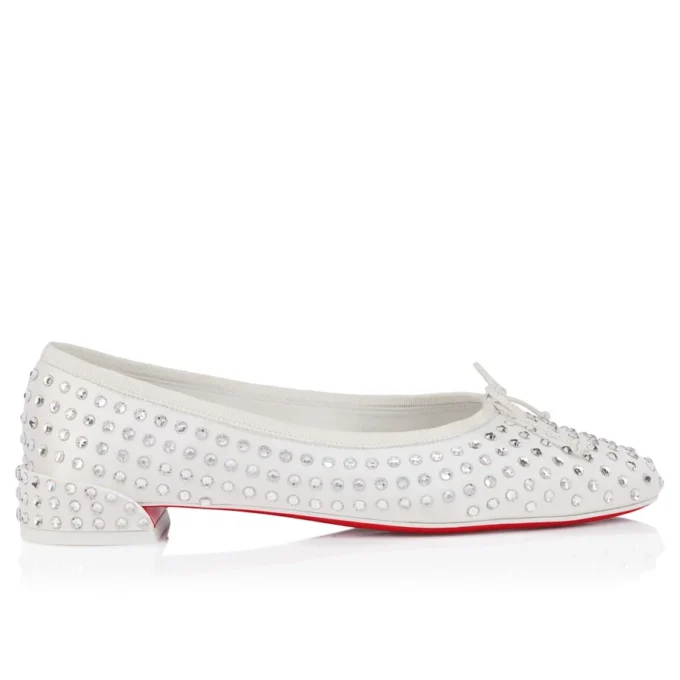 Sweetie Jane Strass Boum – Ballerine – Raso crepe – Versione avorio – Donna