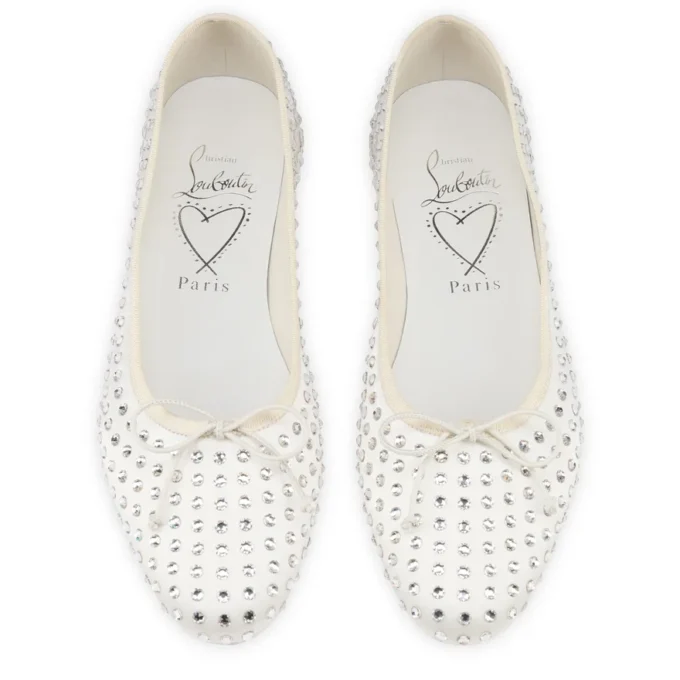 Sweetie Jane Strass Boum – Ballerine – Raso crepe – Versione avorio – Donna