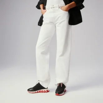Tiketa Run – Sneakers – Pelle di vitello e neoprene – Nero – Donna