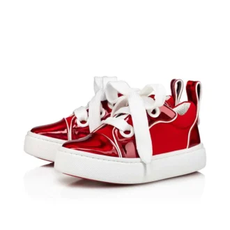 Toy Toy – Sneakers basse – Pelle di vitello verniciata e neoprene – Loubi – Bambini