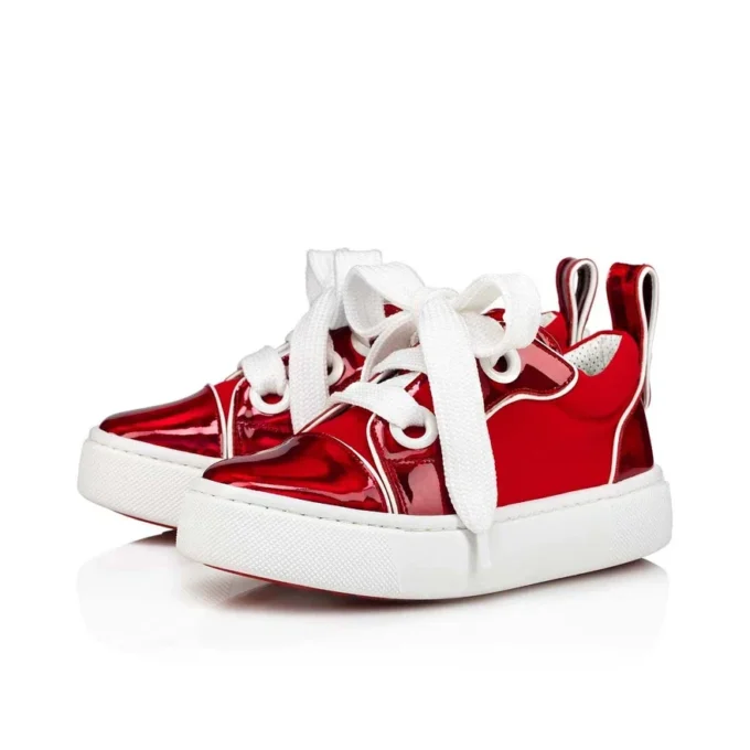 Toy Toy – Sneakers basse – Pelle di vitello verniciata e neoprene – Loubi – Bambini Toy Toy – Sneakers basse – Pelle di vitello verniciata e neoprene – Loubi – Bambini