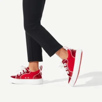 Toy Toy – Sneakers basse – Pelle di vitello verniciata e neoprene – Loubi – Bambini