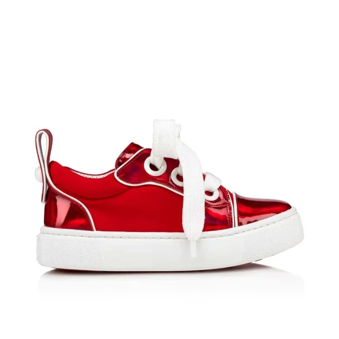 Toy Toy – Sneakers basse – Pelle di vitello verniciata e neoprene – Loubi – Bambini Toy Toy – Sneakers basse – Pelle di vitello verniciata e neoprene – Loubi – Bambini