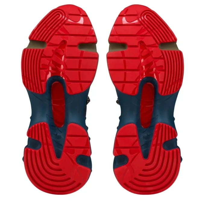 Trailnrun – Sneakers da corsa – Pelle di vitello, neoprene e mesh – Bronzo – Uomo