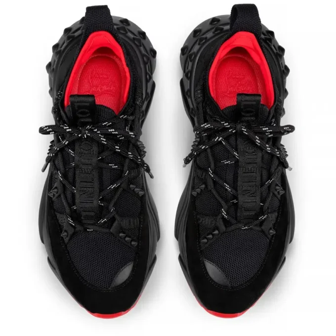 Trailnrun – Sneakers da corsa – Pelle scamosciata, pelle di vitello e tessuto – Nero – Donna